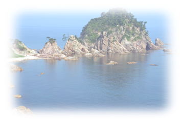 浦富海岸 日本の渚１００選、白砂青松百選　風景写真